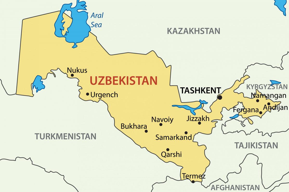 Özbekistan haritası başkenti 